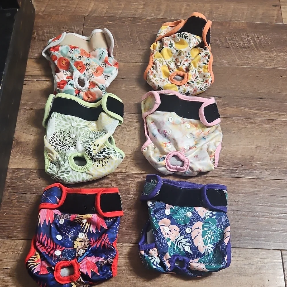 6 Pack: Washable Dog Dipers Female